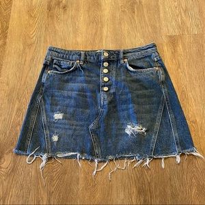Free people denim skirt